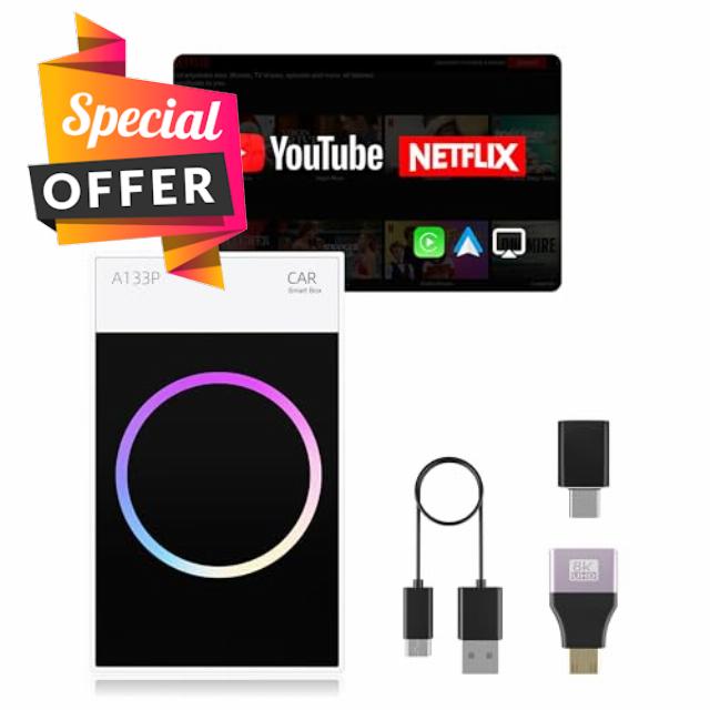 Wireless CarPlay Adapter with YouTube Netflix TikTok