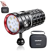 Diving Torch, LetonPower TS SX 11000Lumens Professional Diving Torch, 100 m Diving Torch, Diving Torch, To...