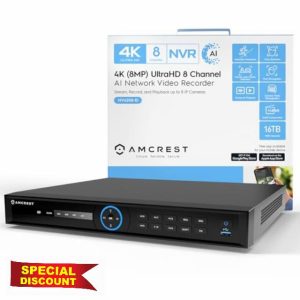 Amcrest 4K NV4208-EI 8CH AI NVR
