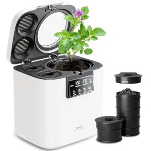 Smart Compost Bin with Viewing Window Indoor Outdoor/Odorless/Low Noise/Auto-Cleaning