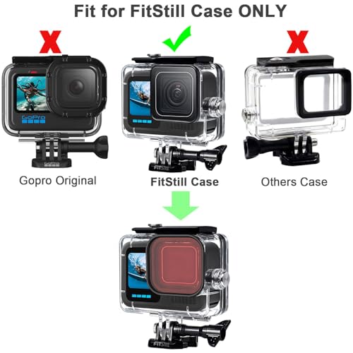 with 3 Pack Dive Filters Monopod Floating Hand Grip Selfie Stick for Hero13 Black Accessories Ki