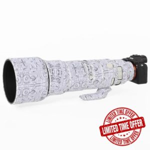 CHASING BIRDS Camouflage Waterproof Lens Coat for Sigma 300-600mm DG OS Sports Rainproof Lens Protective Cover (Electric White)
