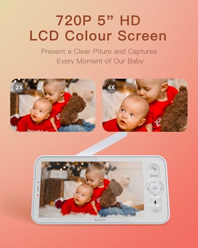 2K Video Baby Camera with 5-Inch Upgraded Wireless Display