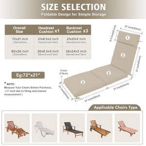 Lounger Pad Replacement with Fade-Resistant
