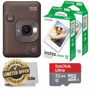 Fujifilm INSTAX Mini LiPlay Hybrid Instant Camera Bundle with 20 Sheets INSTAX Mini Film