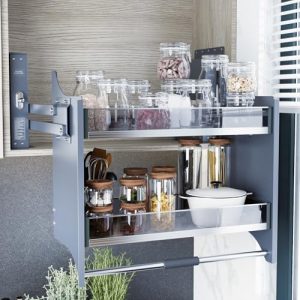 2-Tier Pull Down Cabinet Organizer