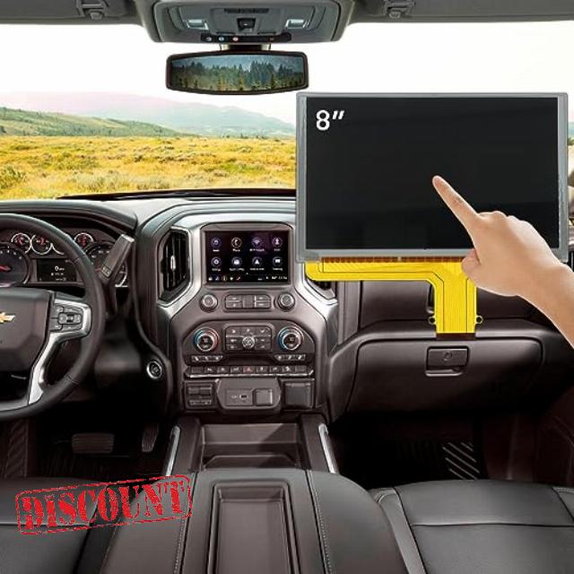 OEM 8" Touch Screen LCD Display for 2015-2020 Silverado/Suburban/Tahoe & GMC Yukon/Sierra - Replaces DJ080PA-01A (LCD Monitor is Included)