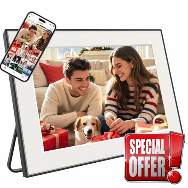 CECGAN 32GB Memory 10.1 Inch Frameo Photo Frame