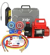 PB Motor Tech 4-Way AC Manifold Gauge Set for R22, R134A, R410A Refrigerants, with Quick Couplers...