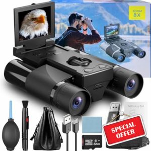 Digital Binoculars with 40MP Camera | 10x Optical Zoom | 8X Digital Zoom | 2.5K Videos | HD Quality | Ideal for Concerts