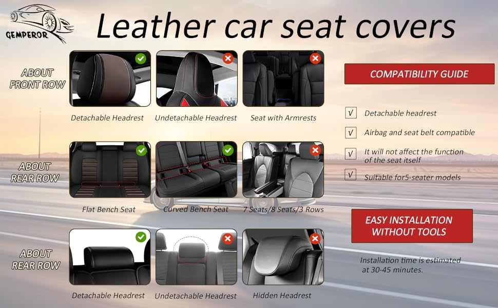 leather car seat cover