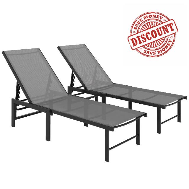Outsunny Sun Loungers for Garden Set of 2