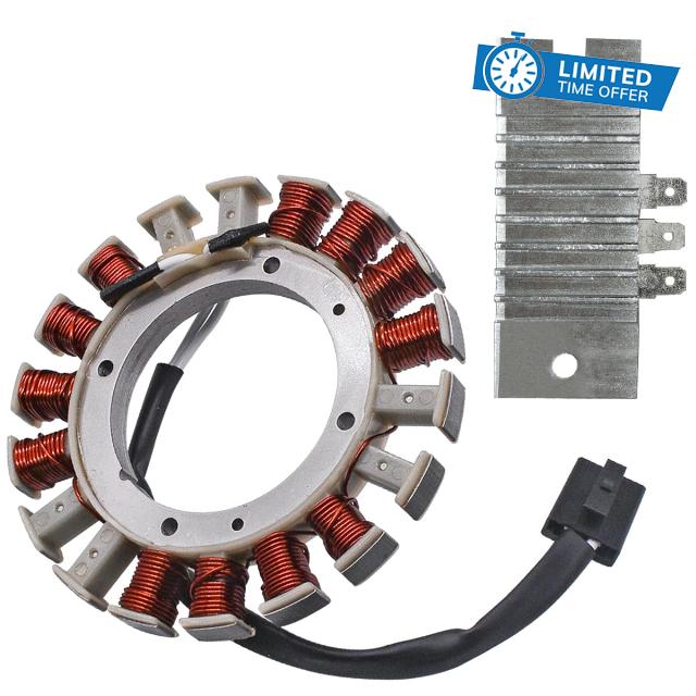 59031-7009 Charging Coil for Kawasaki FH381V FH451V FH541V FH680V FH580V FH721V 59031-7001 59031-7014 with Voltage Regulator Rectifier