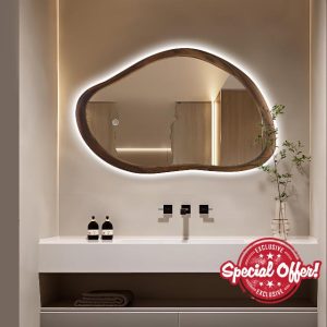 Irregular LED Bathroom Mirror with Lights