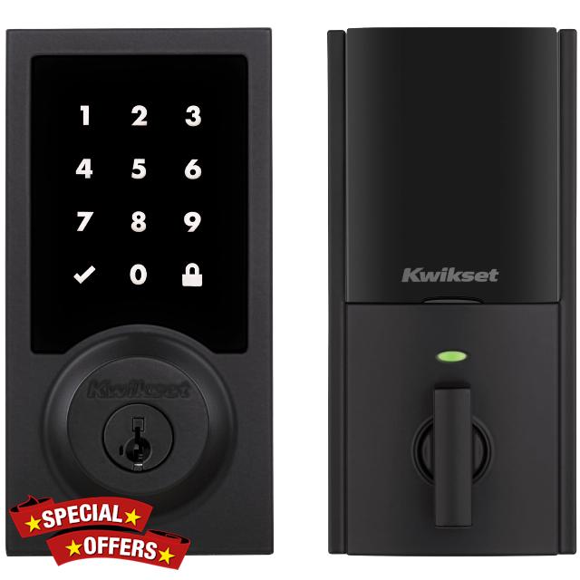 Kwikset HomeConnect 918 Contemporary Z-Wave Long Range Enabled Touch Screen Lock Works with Ring Alarm