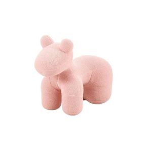 Animal Ottoman Entrance Hall Animal Shoe Changing Stool Living Home Decoration Animal Footstool(S-Pink)
