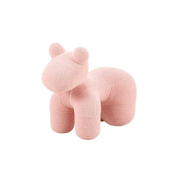 Animal Ottoman Entrance Hall Animal Shoe Changing Stool Living Home Decoration Animal Footstool(S-Pink)