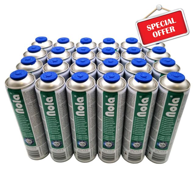 NOLA 2 x 4 x 8 x 12 x 24 x 600 ml 338 g universal gas cartridges 70% butane 30% propane for camping