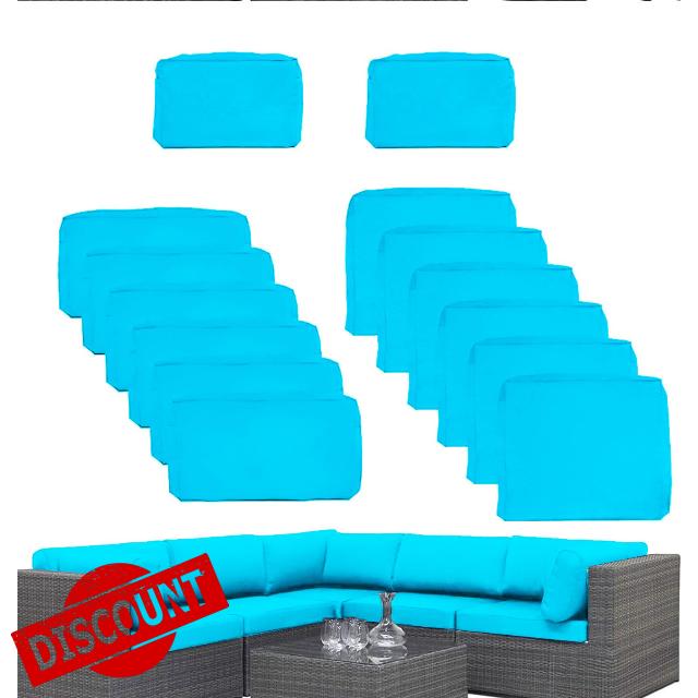 14 Pcs Outdoor Patio Furniture Cushion Covers Replacement