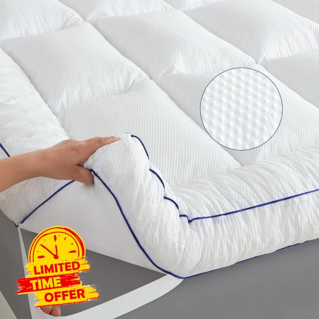 WhatsBedding 4 Inch Memory Foam Mattress Topper King Size