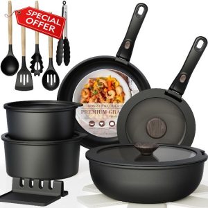 Astercook 21 Pcs Pots and Pans Set Non Stick