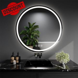 LED Bathroom Mirror 28 Inch Round Bathroom Mirror with Lights