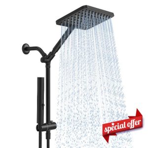 Shower Heads with Handheld Spray Combo Matte Black