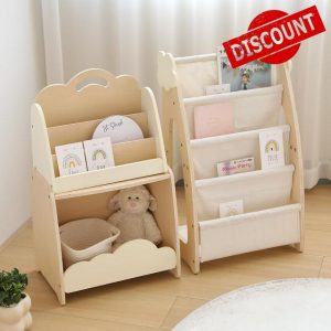 Kids Bookshelf with Storage