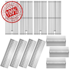 19.25“ Cooking Grid Grates with Heat Shields Replacement for Bull 18248 LP
