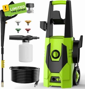 AgiiMan Electric Pressure Washer - 5000PSI Max 3.6GPM Power Washer with 35FT Power Cord