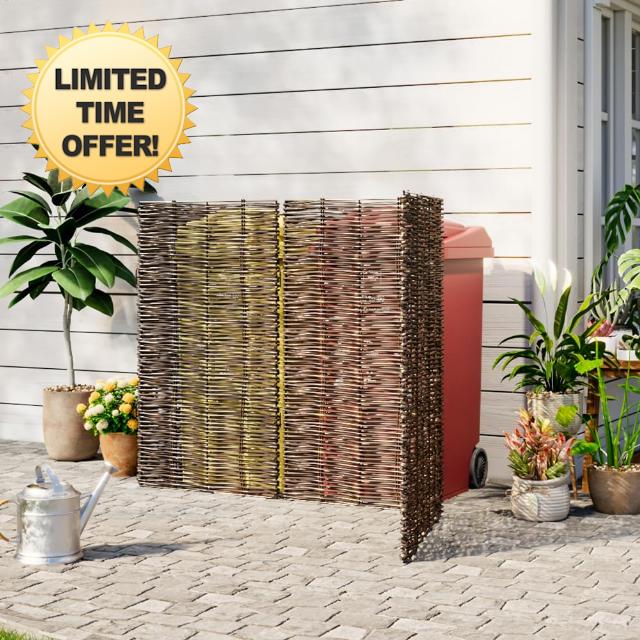 Warmiehomy Willow Wheelie Bin Screen 2 Wheelie Bin Hideaways