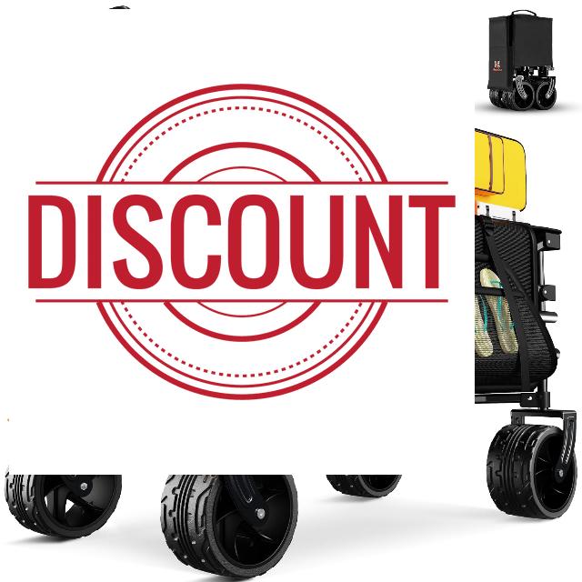 Navatiee Big Wheels Collapsible Wagon Cart Foldable