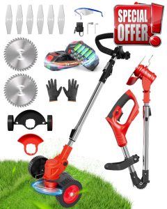 Electric Weed Wacker with Wheels