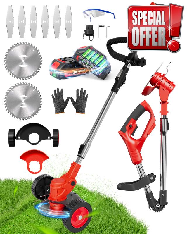 Electric Weed Wacker with Wheels