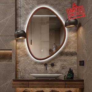 Irregular LED Bathroom Mirror with Lights