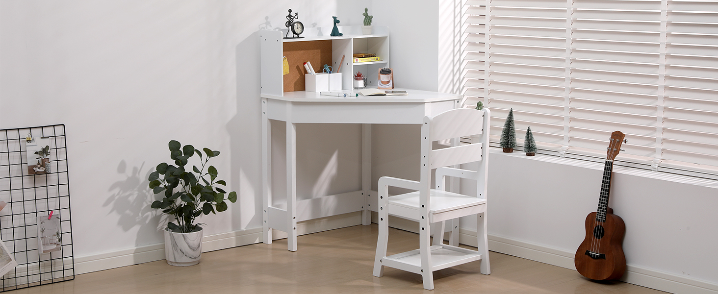 kids desk 02 white