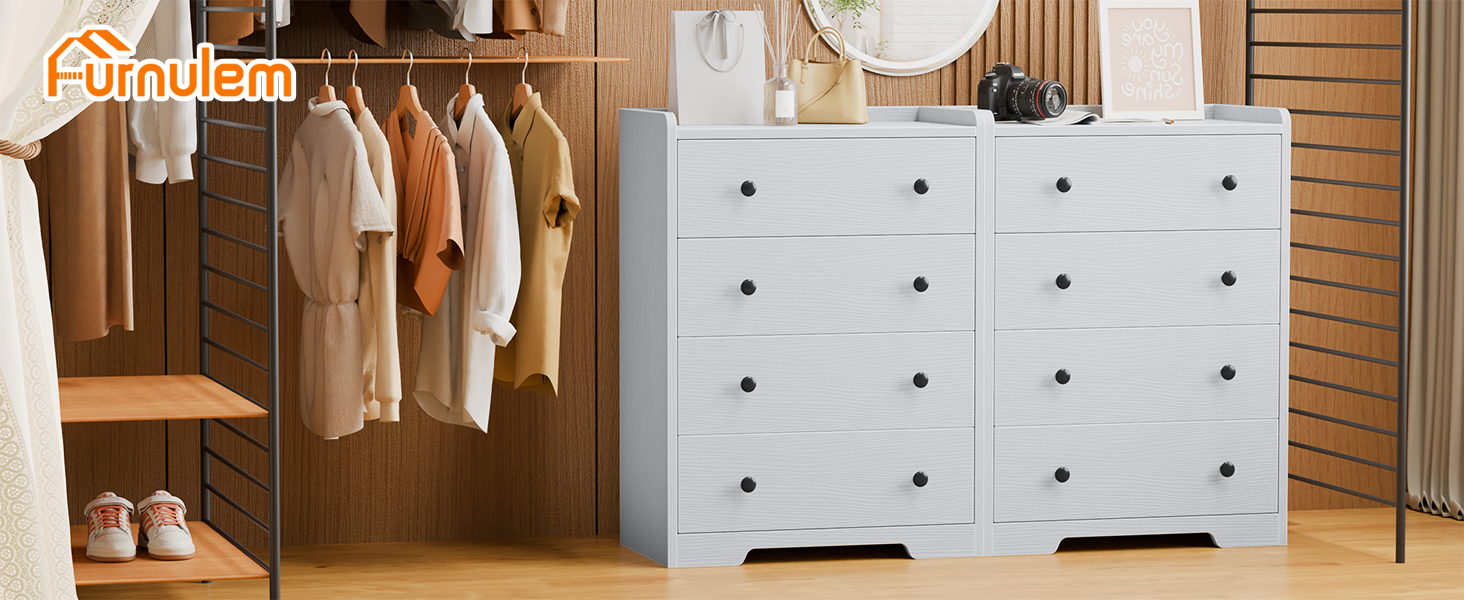 white chest of drawer