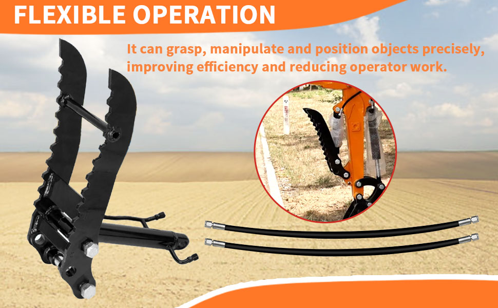 Hydraulic Thumb Clip Mini Excavators Digger Single Hole Hydraulic Thumb Attachment