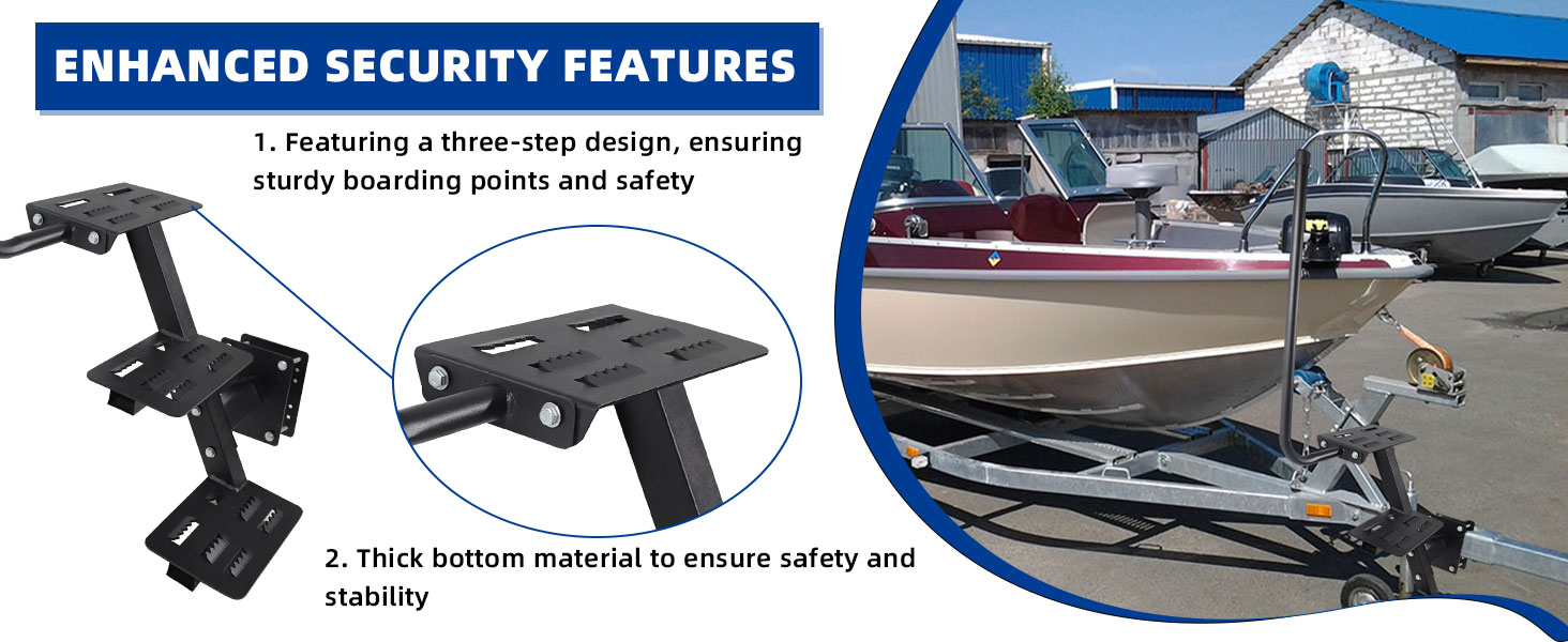 Heavy Duty Boat Trailer Steps