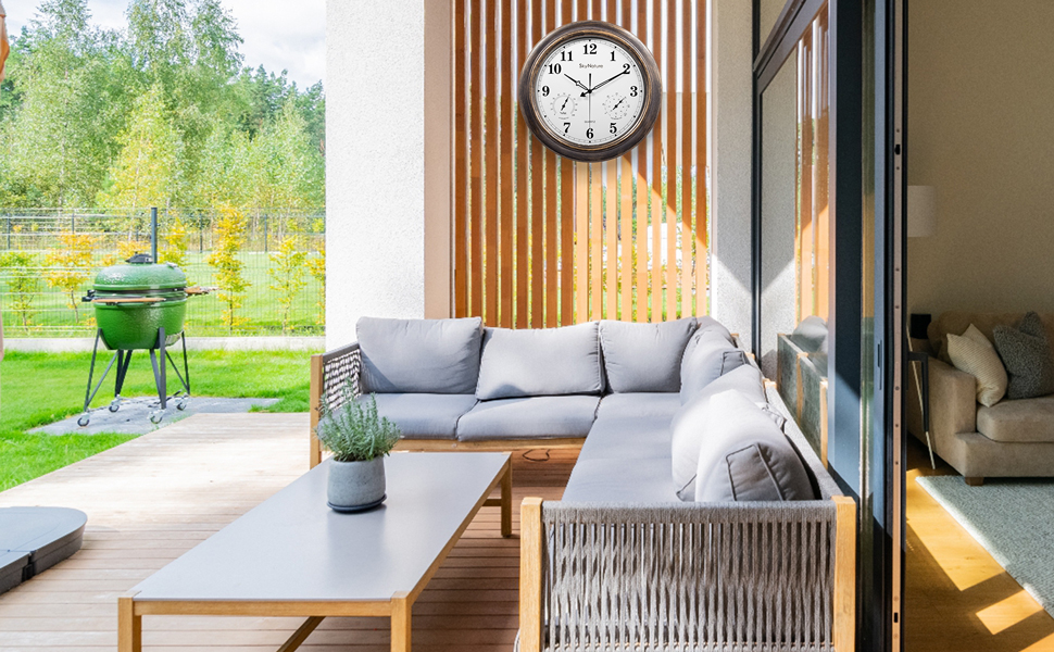 outdoor wall clock