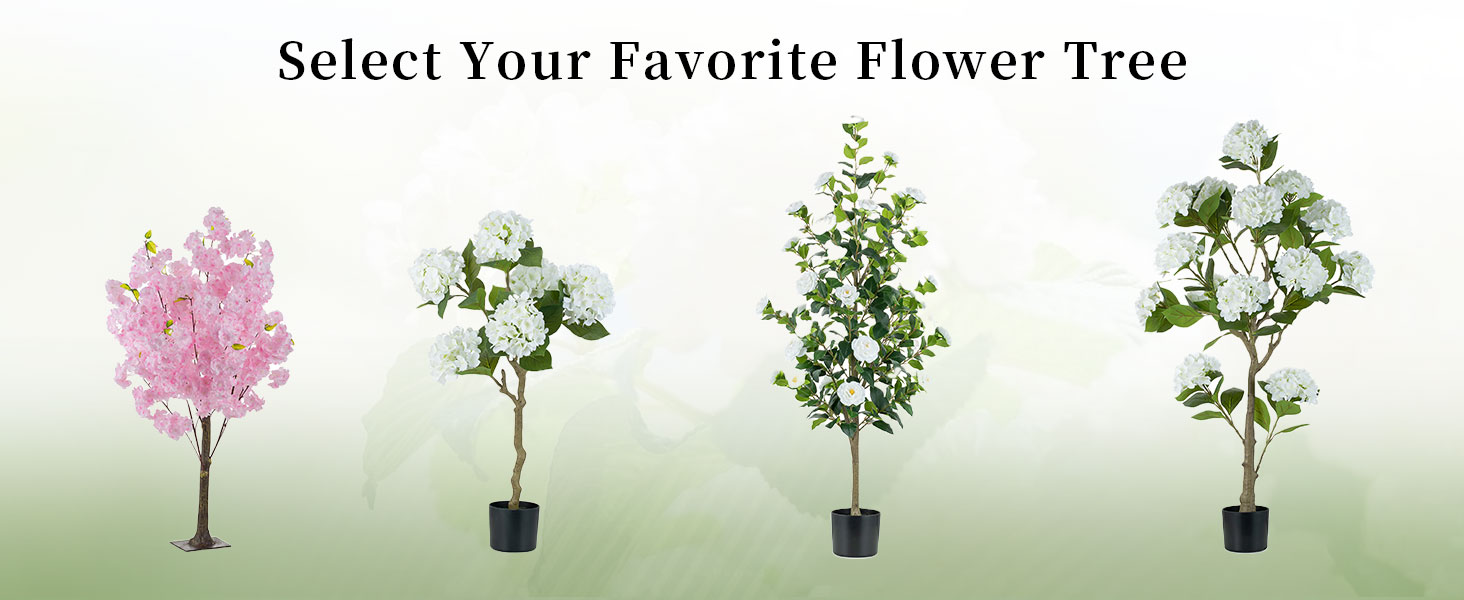 artificial camellia hydrangea tree