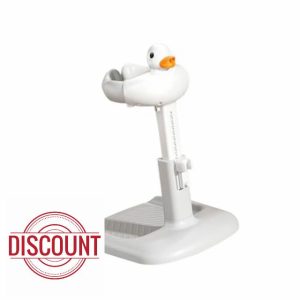 Lovely Duck Bathing Station Adjustable Height Baby Bath Stand Nonslip Large Base Bath Helper for Safe Toddler Shower