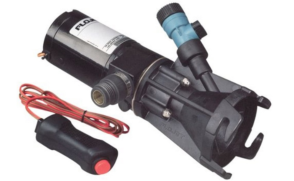 Flojet 18555-000A Portable RV Waste Pump with Garden Hose Discharge Port