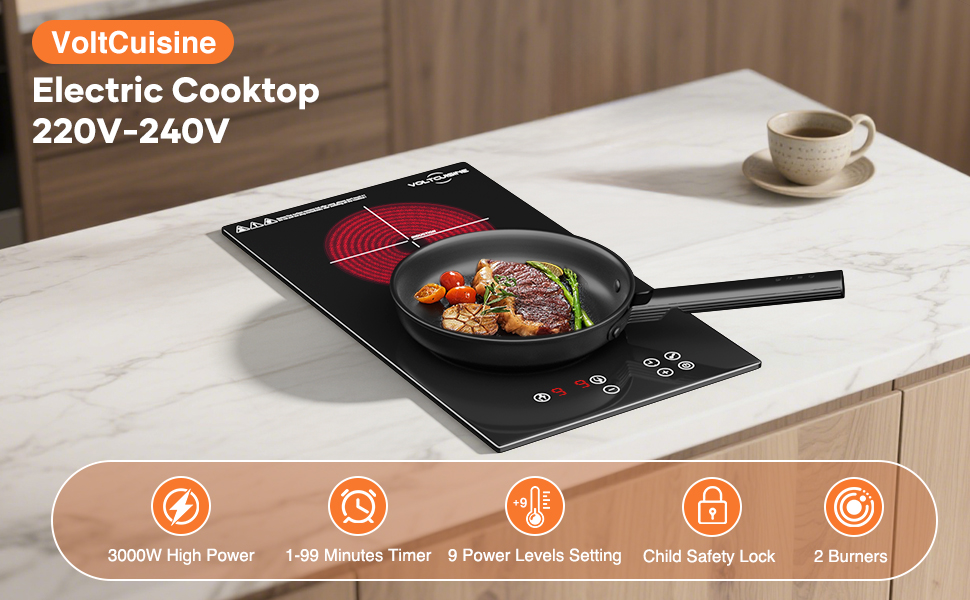 2 burner electric cooktop