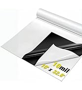 10Mil Vapor Barrier for Crawl Space, GENNIZZ 10 x 20FT 10Mil Reinforced Plastic Sheeting, Heavy D...