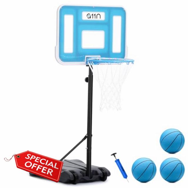 A11N Sports Pool Basketball Hoop with 16.5" LED Rim