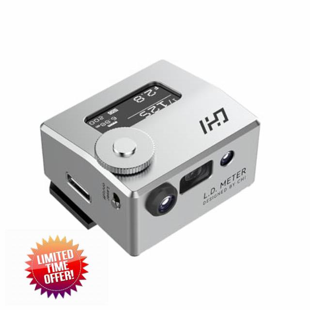 L.D. Light Meter Lite - Precise Lighting and Laser Distance Measure for Leica and Vintage Camera Film Photography (Silver)