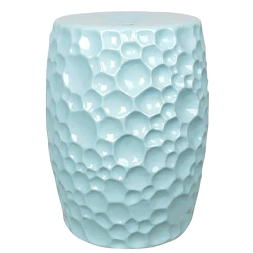 Glazed Hand-Painted Drum Stool