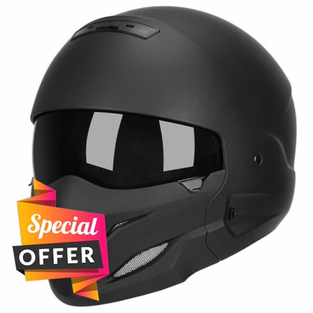 Full Face Motorcycle Helmet with Removable Mask Motocross Helmet for Bike UTV ATV Cruiser Scooter DOT Approved