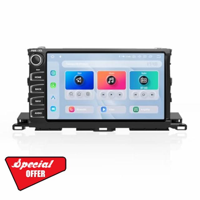 Dasaita Android 13 Car Stereo for Toyota Highlander 2015-2019 with Wireless Apple Carplay/Android Auto
